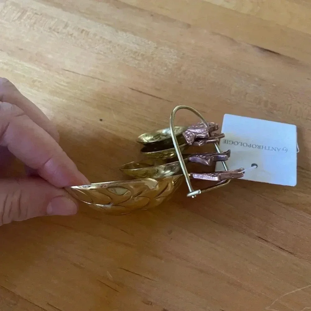 NWT Anthropologie Brass Pineapple Measuring Spoons